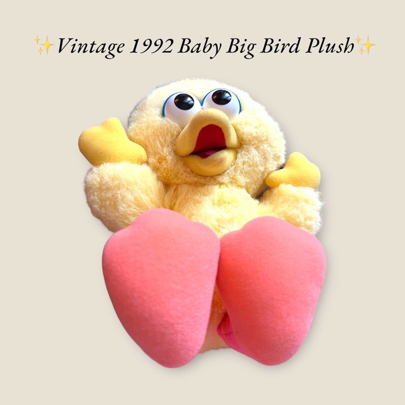 ✨Vintage‎ 1992 Child Dimension Baby Big Bird Plush✨ - Picture 7 of 10